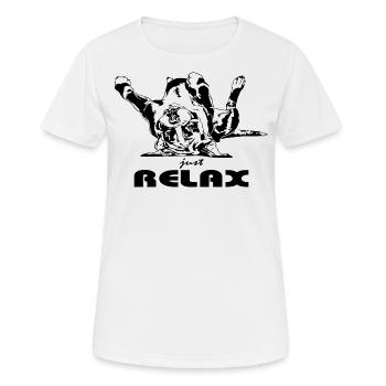 Lustiger BOXER relax Hund Hunde Spruch Wilsigns - Frauen T-Shirt atmungsaktiv - Weiß - Vorne - AI Model Female 172 dark (172cm)