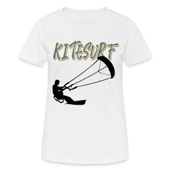 Kitesurf Kitesurfer Kitesurf Kiteboard - T-shirt respirant Femme - blanc - Devant - AI Model Female 172 dark (172cm)