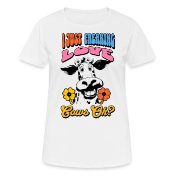 Vache Vaches - T-shirt respirant Femme - blanc - Devant - AI Model Female 172 dark (172cm)