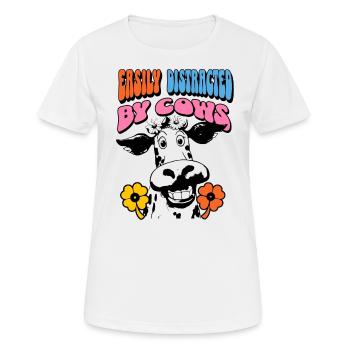 Vache Vaches - T-shirt respirant Femme - blanc - Devant - AI Model Female 172 dark (172cm)