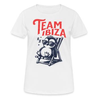Ibiza Team Ibiza - Frauen T-Shirt atmungsaktiv - Weiß - Vorne - AI Model Female 172 dark (172cm)