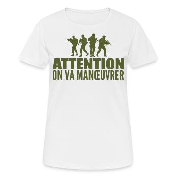 Seventh Company, Military, Military Humor - Women's Breathable T-Shirt - white - Front - AI Model Female 172 dark (172cm)