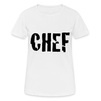 chef - Frauen T-Shirt atmungsaktiv - Weiß - Vorne - AI Model Female 172 dark (172cm)