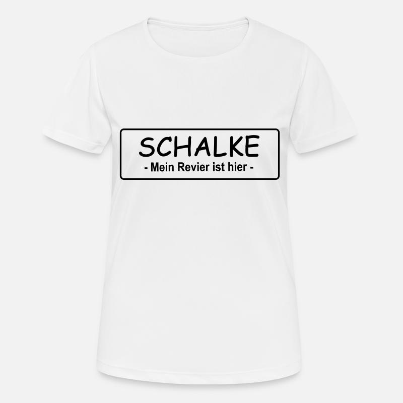Schalke - My area is here - Women's Breathable T-Shirt - white