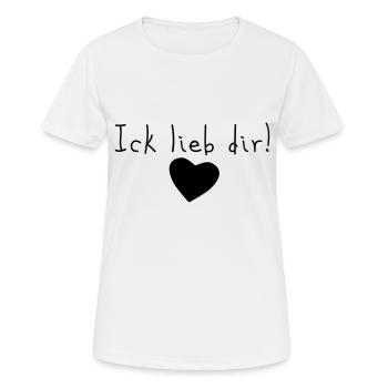 ick lieb dir - Frauen T-Shirt atmungsaktiv - Weiß - Vorne - AI Model Female 172 dark (172cm)