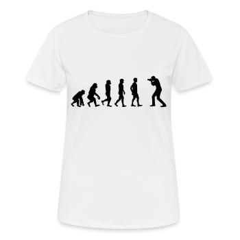 Evolution Fotograf - Frauen T-Shirt atmungsaktiv - Weiß - Vorne - AI Model Female 172 dark (172cm)