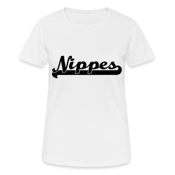 écrit nippes - T-shirt respirant Femme - blanc - Devant - AI Model Female 172 dark (172cm)