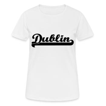 dublin schrift - Frauen T-Shirt atmungsaktiv - Weiß - Vorne - AI Model Female 172 dark (172cm)