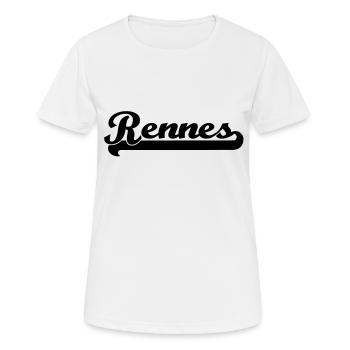rennes schrift - Frauen T-Shirt atmungsaktiv - Weiß - Vorne - AI Model Female 172 dark (172cm)