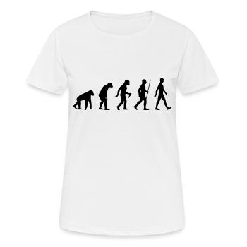 évolution - T-shirt respirant Femme - blanc - Devant - AI Model Female 172 dark (172cm)