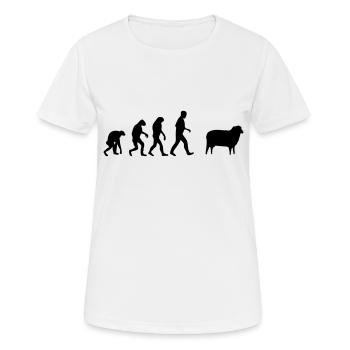mouton evolution - T-shirt respirant Femme - blanc - Devant - AI Model Female 172 dark (172cm)