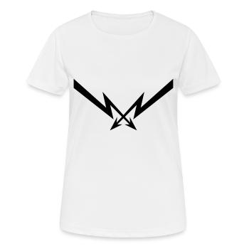 clipart 2 blitze muster elektrisch strom energie s - Frauen T-Shirt atmungsaktiv - Weiß - Vorne - AI Model Female 172 dark (172cm)