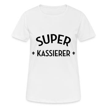 Kassierer Kassiererin Handel Verkäufer Kasse - Frauen T-Shirt atmungsaktiv - Weiß - Vorne - AI Model Female 172 dark (172cm)
