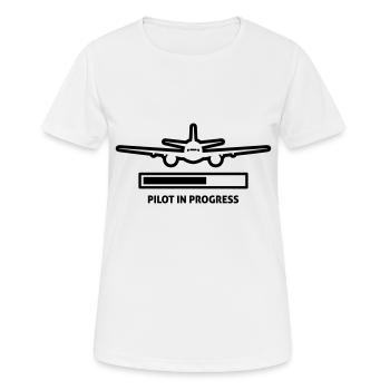 pilot - Frauen T-Shirt atmungsaktiv - Weiß - Vorne - AI Model Female 172 dark (172cm)