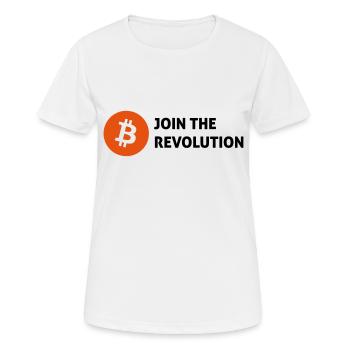 bitcoin - Frauen T-Shirt atmungsaktiv - Weiß - Vorne - AI Model Female 172 dark (172cm)