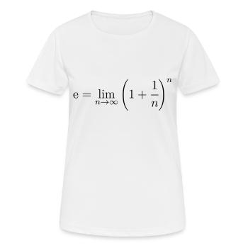 Eulersche Zahl - Frauen T-Shirt atmungsaktiv - Weiß - Vorne - AI Model Female 172 dark (172cm)