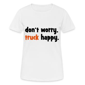 Truck - Frauen T-Shirt atmungsaktiv - Weiß - Vorne - AI Model Female 172 dark (172cm)