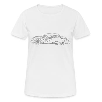 Hot Rod - Frauen T-Shirt atmungsaktiv - Weiß - Vorne - AI Model Female 172 dark (172cm)