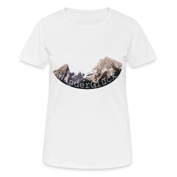 WanderGlueck Watzmann - T-shirt respirant Femme - blanc - Devant - AI Model Female 172 dark (172cm)