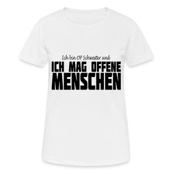 OP Schwester Operation Krankenschwester - Frauen T-Shirt atmungsaktiv - Weiß - Vorne - AI Model Female 172 dark (172cm)