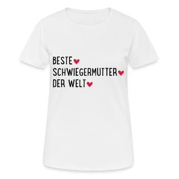 Beste Schwiegermutter der Welt - Frauen T-Shirt atmungsaktiv - Weiß - Vorne - AI Model Female 172 dark (172cm)