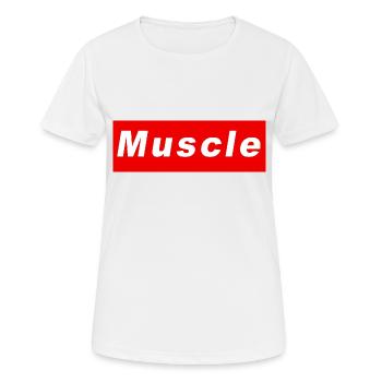 Muscle - T-shirt respirant Femme - blanc - Devant - AI Model Female 172 dark (172cm)