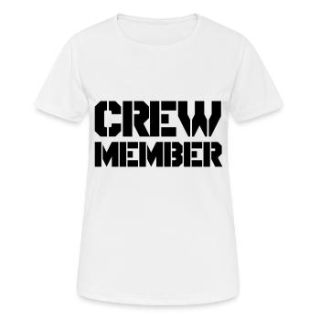 crew member - T-shirt respirant Femme - blanc - Devant - AI Model Female 172 dark (172cm)