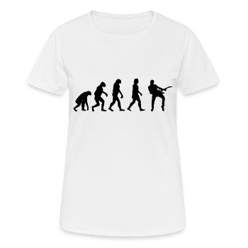 Guitariste Evolution E-guitare band cadeau - T-shirt respirant Femme - blanc - Devant - AI Model Female 172 dark (172cm)