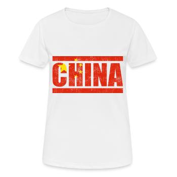 Chine - T-shirt respirant Femme - blanc - Devant - AI Model Female 172 dark (172cm)