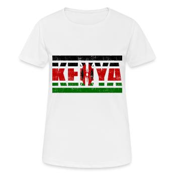 Kenia - Frauen T-Shirt atmungsaktiv - Weiß - Vorne - AI Model Female 172 dark (172cm)