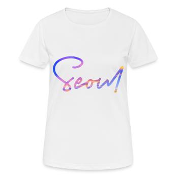 Corée Séoul - T-shirt respirant Femme - blanc - Devant - AI Model Female 172 dark (172cm)