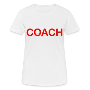 Coach - T-shirt respirant Femme - blanc - Devant - AI Model Female 172 dark (172cm)