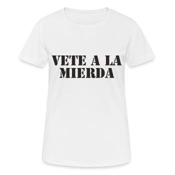 Spanisch Spruch spanische Sprache - Frauen T-Shirt atmungsaktiv - Weiß - Vorne - AI Model Female 172 dark (172cm)