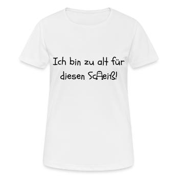 Zu alt - Frauen T-Shirt atmungsaktiv - Weiß - Vorne - AI Model Female 172 dark (172cm)