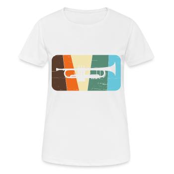 trompete - Frauen T-Shirt atmungsaktiv - Weiß - Vorne - AI Model Female 172 dark (172cm)