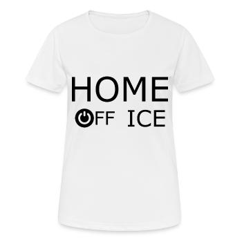 Travail de bureau à domicile - T-shirt respirant Femme - blanc - Devant - AI Model Female 172 dark (172cm)