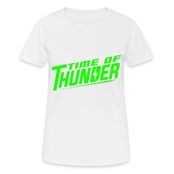 GREEN POWER - Frauen T-Shirt atmungsaktiv - Weiß - Vorne - AI Model Female 172 dark (172cm)