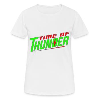GREEN POWER - Frauen T-Shirt atmungsaktiv - Weiß - Vorne - AI Model Female 172 dark (172cm)