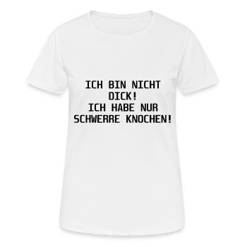 Schwerre knochen - Frauen T-Shirt atmungsaktiv - Weiß - Vorne - AI Model Female 172 dark (172cm)