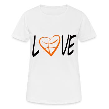 Aimer le basketball - T-shirt respirant Femme - blanc - Devant - AI Model Female 172 dark (172cm)