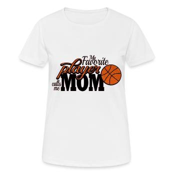 Mon joueur préféré m’appelle maman - T-shirt respirant Femme - blanc - Devant - AI Model Female 172 dark (172cm)