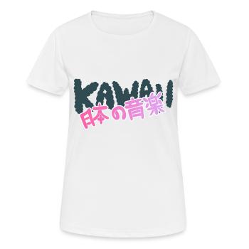Kawaii Text - Frauen T-Shirt atmungsaktiv - Weiß - Vorne - AI Model Female 172 dark (172cm)