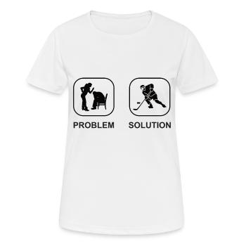 Eishockey Wintersport Eishockeyteam Geschenk - Frauen T-Shirt atmungsaktiv - Weiß - Vorne - AI Model Female 172 dark (172cm)