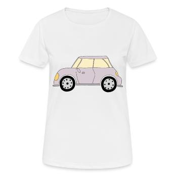 Car in bright purple - Women's Breathable T-Shirt - white - Front - AI Model Female 172 dark (172cm)