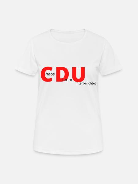 CDU - Frauen T-Shirt atmungsaktiv - Weiß