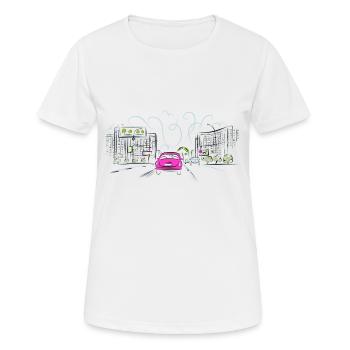 Fast Motors - Frauen T-Shirt atmungsaktiv - Weiß - Vorne - AI Model Female 172 dark (172cm)