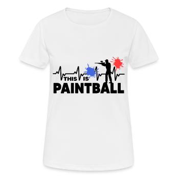 paintball gotcha paintballer - Frauen T-Shirt atmungsaktiv - Weiß - Vorne - AI Model Female 172 dark (172cm)