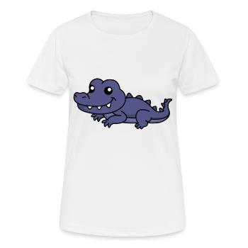 Alligator Comic Animal - Women's Breathable T-Shirt - white - Front - AI Model Female 172 dark (172cm)