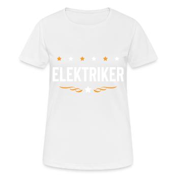 Elektriker Beruf - Frauen T-Shirt atmungsaktiv - Weiß - Vorne - AI Model Female 172 dark (172cm)
