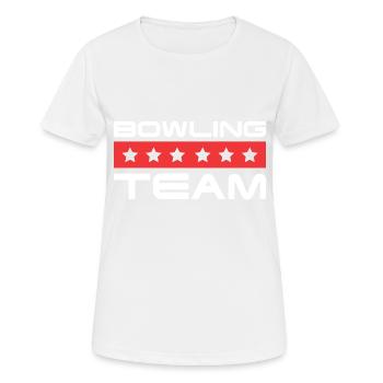 Équipe de bowling - T-shirt respirant Femme - blanc - Devant - AI Model Female 172 dark (172cm)